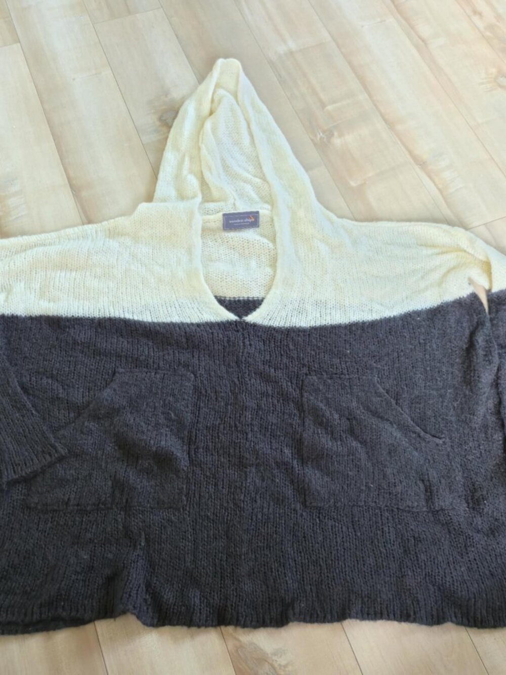 Wooden Ships by Paola Buendia Hooded Color Block Sweater | Mohair Blend | S/M